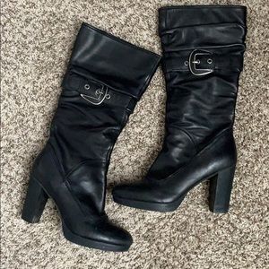 Nine West heeled boot with Buckle detail